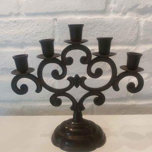 Scrolly Iron Candelabra